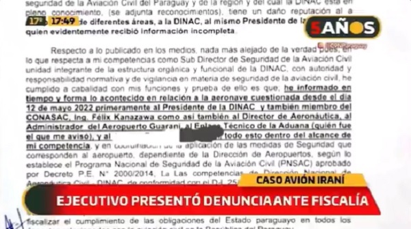 Avión iraní: Ejecutivo denuncia hechos de terrorismo ante la Fiscalía