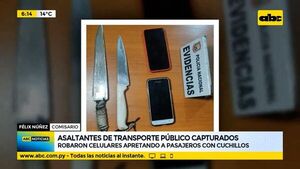 Asaltantes de transporte público capturados   - ABC Noticias - ABC Color