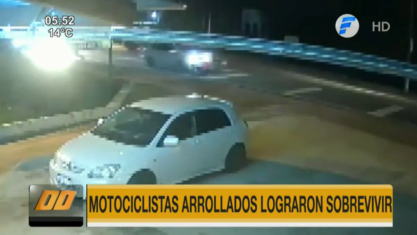 Dos personas sobreviven tras ser arrolladas por un auto en Limpio