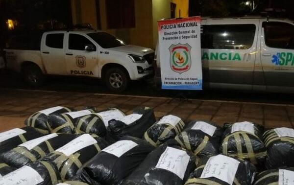 Cae una ambulancia con casi 500 kilos de marihuana en Coronel Bogado – Prensa 5