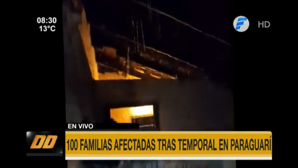 Más de 100 familias sin techos por granizada en Paraguarí
