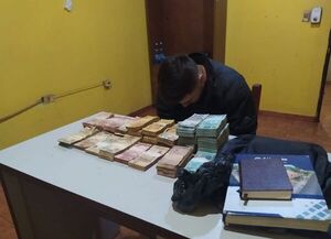 Aprehenden a joven que circulaba con más de 250.000 reales en la mochila - ABC en el Este - ABC Color