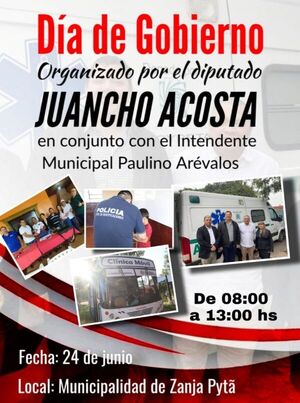Juancho Acosta invitó a Día de Gobierno en Zanja Pytã