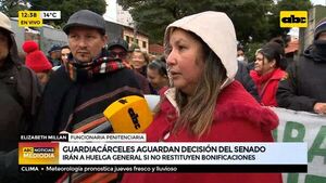 Guardiacárceles aguardan decisión del Senado.  - ABC Noticias - ABC Color