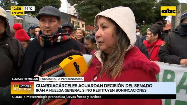 Guardiacárceles aguardan decisión del Senado. - ABC Noticias - ABC Color