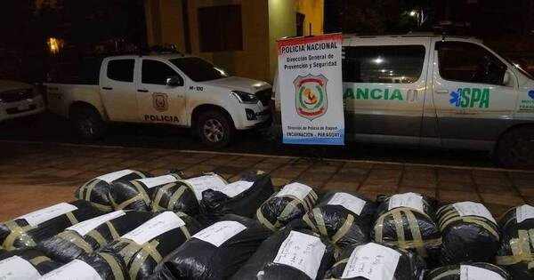 La Nación / Ambulancia transportaba 484 kilos de marihuana