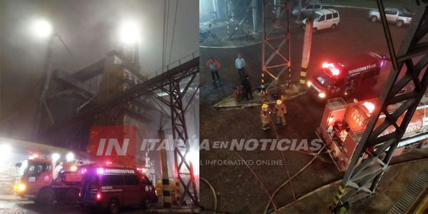 INCENDIO EN EL SECADERO DE SILO COMERCIAL DE LA PAZ