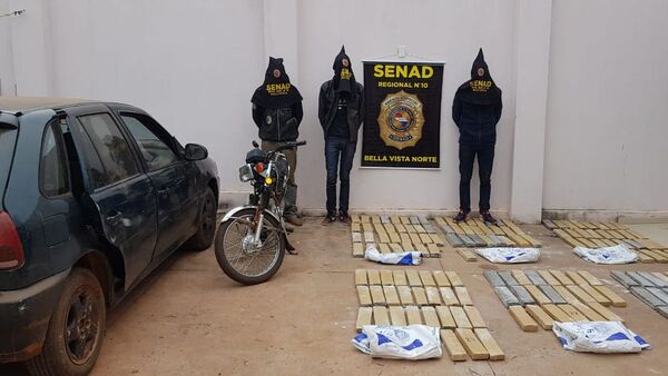 Capturan a tres hombres con 158 kilos de marihuana en Bella Vista Norte 