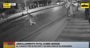 Video: cruzó la avenida, lo embistieron y falleció  - Policiales - ABC Color