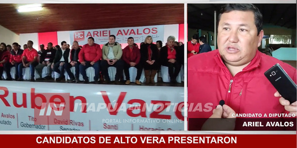 PRESENTAN CANDIDATOS EN ALTO VERÁ