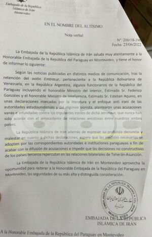Irán trata de sionistas a ministros paraguayos y lanza una advertencia - Nacionales - ABC Color
