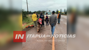 BORRACHO TOMÓ LA MOTOCICLETA DE SU JEFE Y HUYÓ