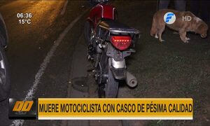 Muere motociclista con casco de pésima calidad | Telefuturo