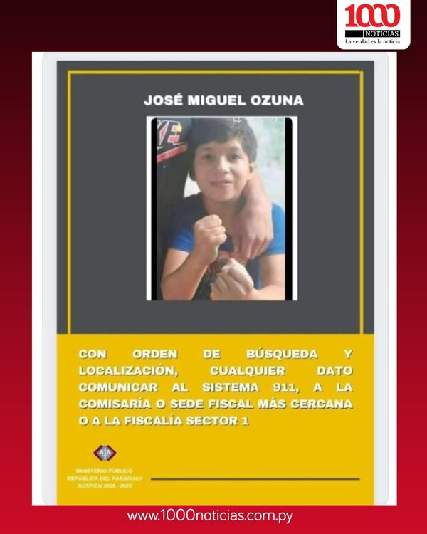 Buscan a niño que no vuelve a su casa desde el viernes | 1000 Noticias