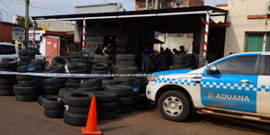 Posadas: Incautan más de 300 neumáticos ingresados de contrabando desde Paraguay.