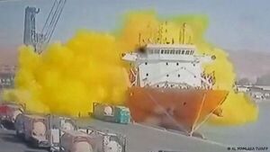 Fuga de gas en puerto de Jordania deja diez muertos y más de 200 heridos
