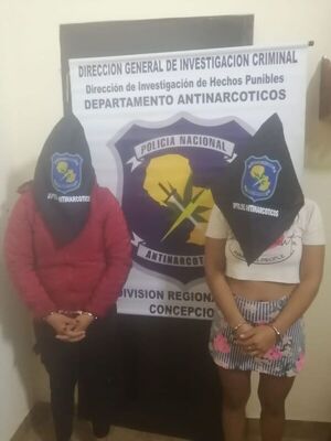 Detienen a dos presuntas microtraficantes en Concepción - Policiales - ABC Color