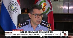 Al menos ocho casos de asaltos se denuncian por día en Asunción, reportan