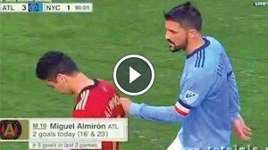 David Villa quiso agredir a Miguel Almirón (Vídeo) - Paraguaype.com