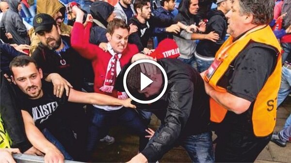 Batalla campal en la final de la Europa League (VÍDEO) - Paraguaype.com