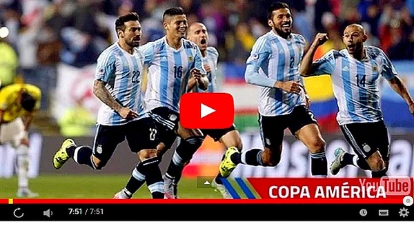 Argentina vs Colombia 0-0 (5-4) Pelanes Resumen Resultado Copa América 2015 - Paraguaype.com