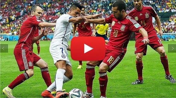España vs Chile (0-2) Resumen y Goles Mundial Brasil 2014 - Paraguaype.com