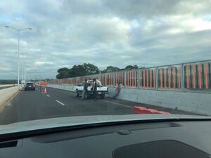 Intenso tráfico en zona Botánico por refacciones en viaducto - Nacionales - ABC Color