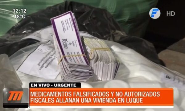 Hallan medicamentos falsificados y no autorizados en Luque | Telefuturo