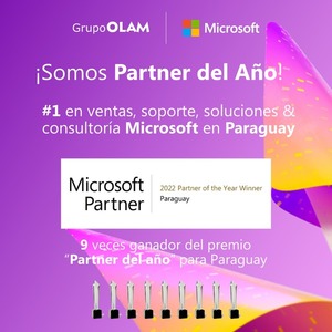 Grupo OLAM es Partner del Año de Microsoft por 9na. vez en Paraguay
