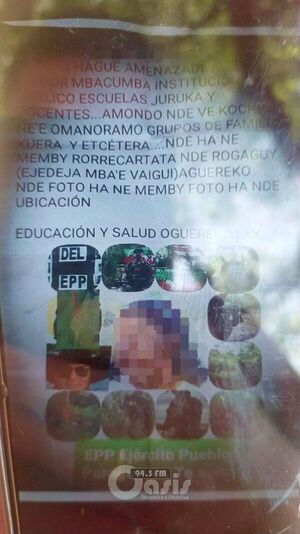 Indígena denuncia amenaza de muerte por parte del EPP en el distrito de Cerro Corá