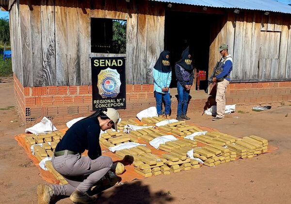 SENAD capturó a dos personas e incautó una carga de Marihuana en Yby Yaú