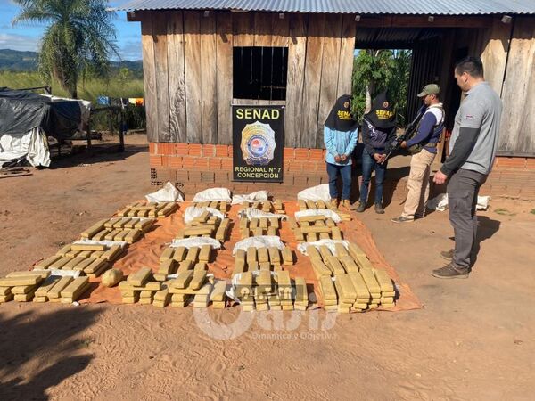 SENAD capturó a dos personas e incautó una carga de Marihuana en Yby Yaú