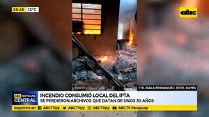 Incendio consumió local del IPTA - ABC Noticias - ABC Color