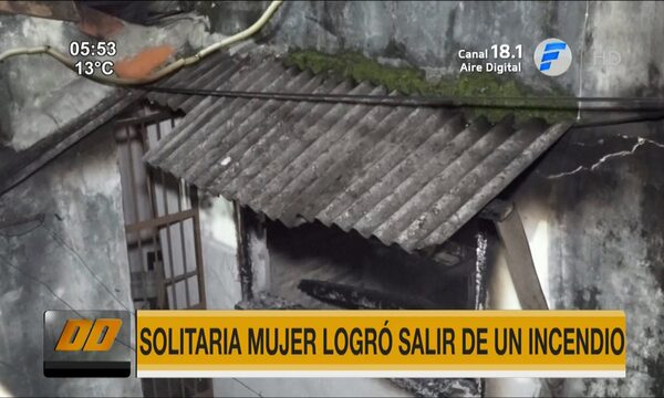 Solitaria mujer logró salir de un incendio en Asunción - Paraguaype.com
