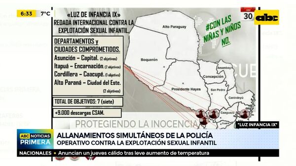Operativo contra la explotación sexual infantil. - ABC Noticias - ABC Color