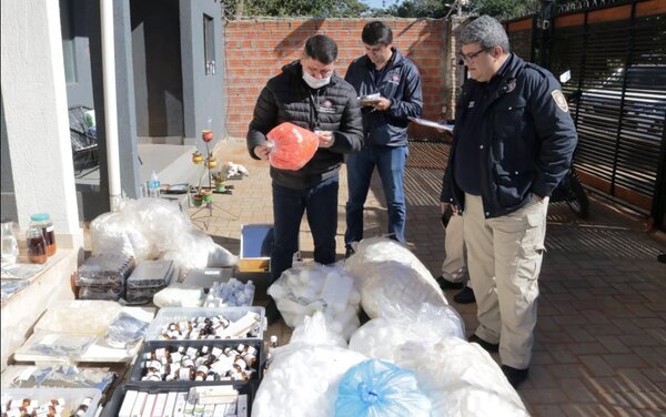 Fiscalía allana "laboratorio" e incauta medicamentos falsificados en Luque •