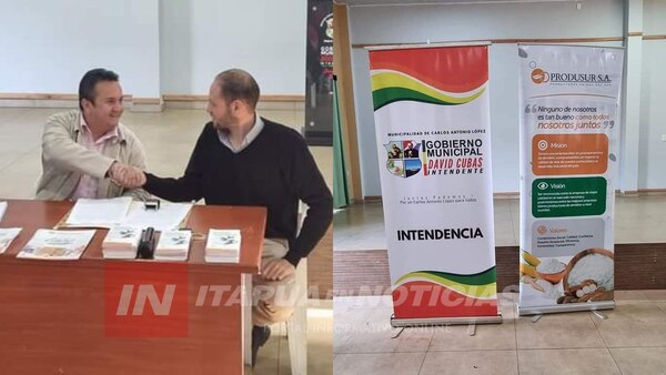 MEDIANTE FIRMA DE CONVENIO, MUNICIPALIDAD DE CARLOS A. LÓPEZ BUSCA POTENCIAR LA PRODUCCIÓN DE MANDIOCA