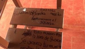 Intervienen escuela por amenaza de masacre escrita en un pupitre - Noticiero Paraguay