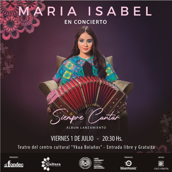 Bandeonista María Isabel Vera presentará nuevo material en Centro Cultural Ykua Bolaños - .::Agencia IP::.