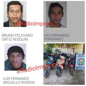 Tres detenidos y tres motocicletas incautadas en el barrio San Blas - Radio Imperio