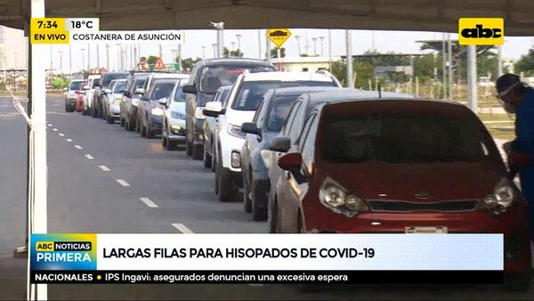 Largar filas para hisopados de COVID-19 - ABC Noticias - ABC Color