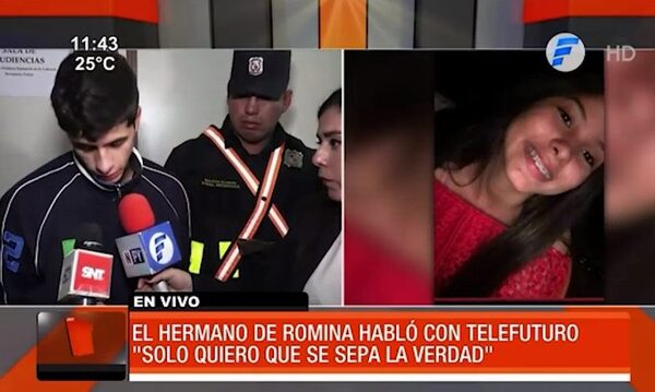 Hermano de Romina habló con Telefuturo | Telefuturo