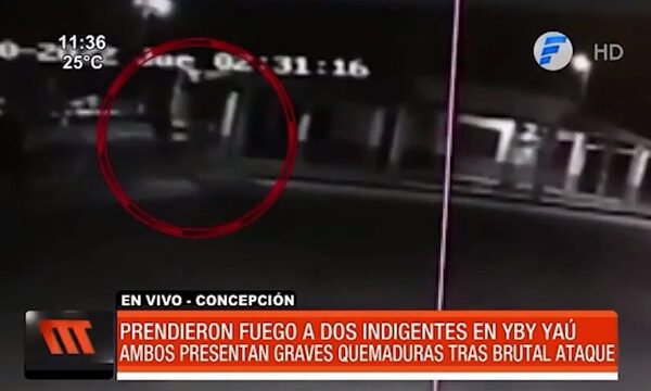 Prendieron fuego a dos indigentes en Concepción | Telefuturo