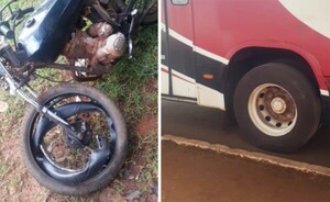 Motociclista murió tras chocar contra un colectivo