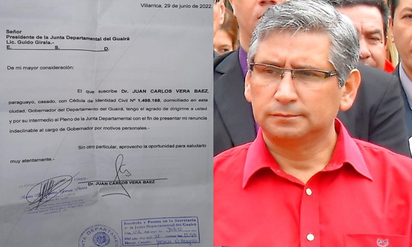La renuncia del gobernador que fue retirada de nuevo por Juan Carlos Vera - OviedoPress