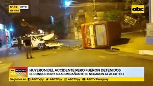 Huyeron del accidente pero fueron detenidos  - ABC Noticias - ABC Color