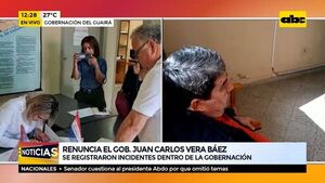 Gobernador de Guairá renuncia y Junta convoca a sesión de urgencia - ABC Noticias - ABC Color
