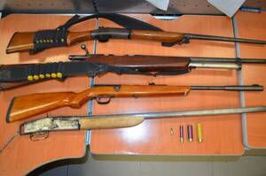Crónica / Polis truchos asaltan granja y roban armas de colección