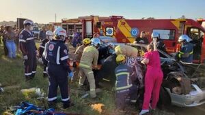 Accidente de tránsito involucró a auto con chapa paraguaya