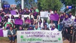 Marchan exigiendo justicia para víctima de feminicidio en San Pedro - Paraguaype.com